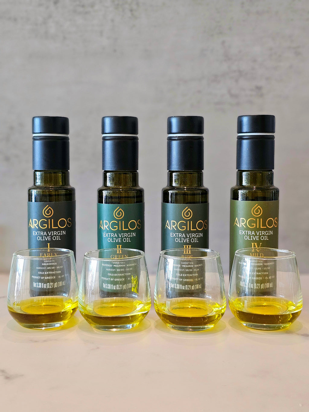 ARGILOS Greek Extra Virgin Olive Oil Tasting Bundle