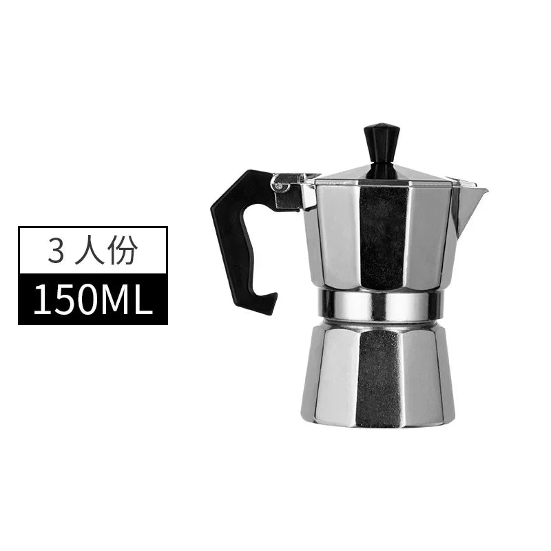 Mocha Coffee Pots Italian Aluminum Octagonal Pot Tea Maker Portable Coffee Maker