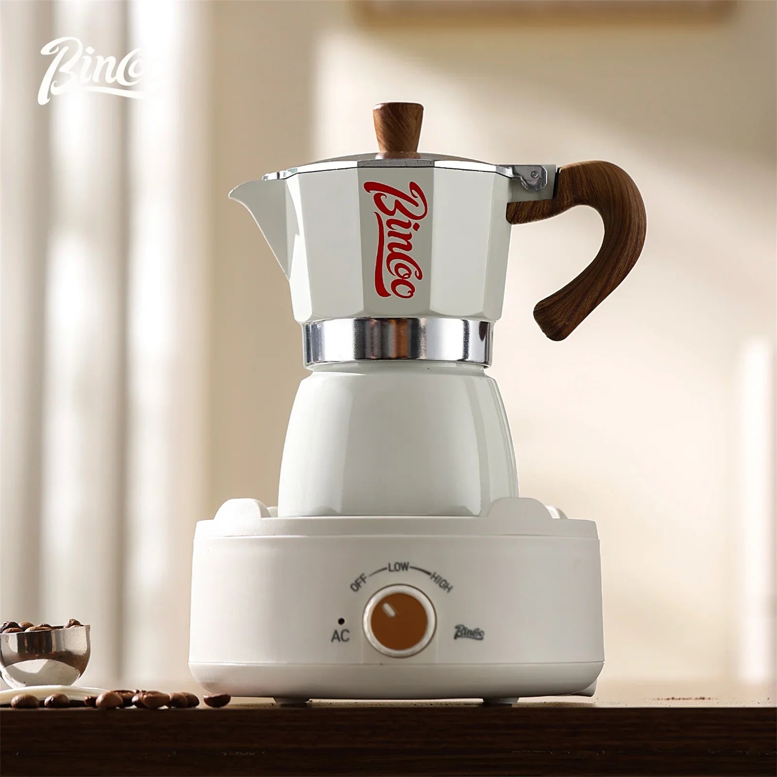 Bincoo Coffee Moka Pot Set with Filter Paper for Home Use Small Espresso Extraction Machine Complete Brewing Kit