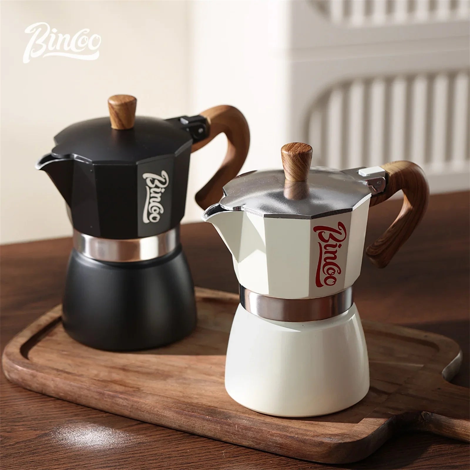 Bincoo Coffee Moka Pot Set with Filter Paper for Home Use Small Espresso Extraction Machine Complete Brewing Kit