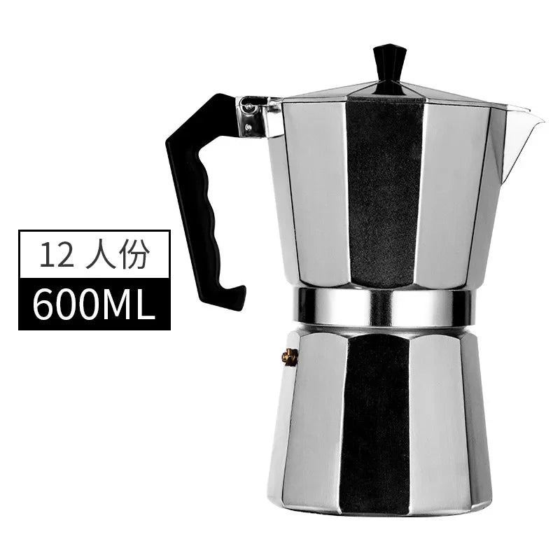Mocha Coffee Pots Italian Aluminum Octagonal Pot Tea Maker Portable Coffee Maker