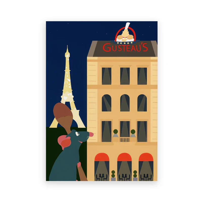 DecorBites™ Ratatouille Cartoon Art Print for Kitchen Decor