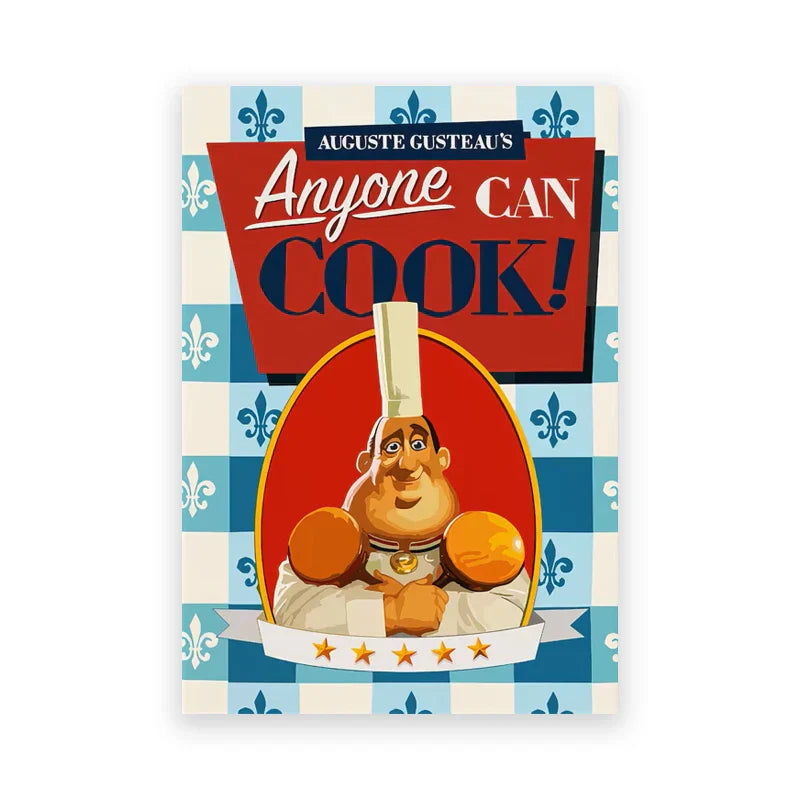DecorBites™ Ratatouille Cartoon Art Print for Kitchen Decor